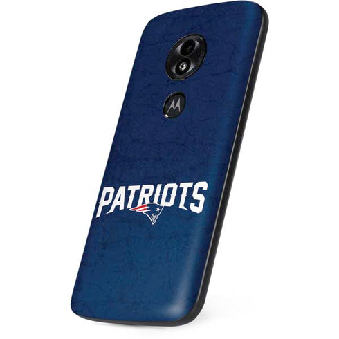 NFL New England Patriots Distressed Moto E5 Play Skin
